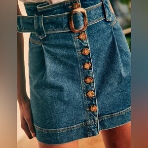 Sezane Hayden Skirt Denim - Size 36